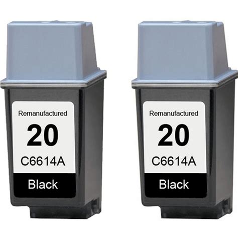 HP C6614A Black Ink Cartridge 2 Pack | HP 20 Ink