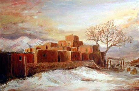 Taos Pueblo Painting and Prints in New Mexico Art