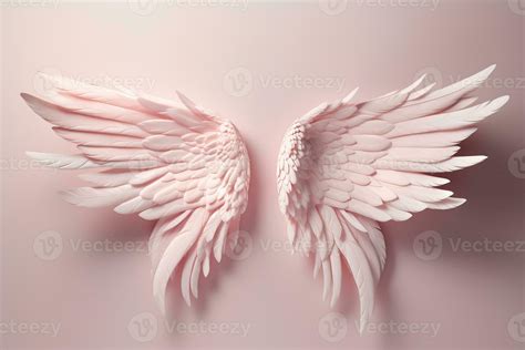 Fancy light pink angel wings on a light background 29783258 Stock Photo ...