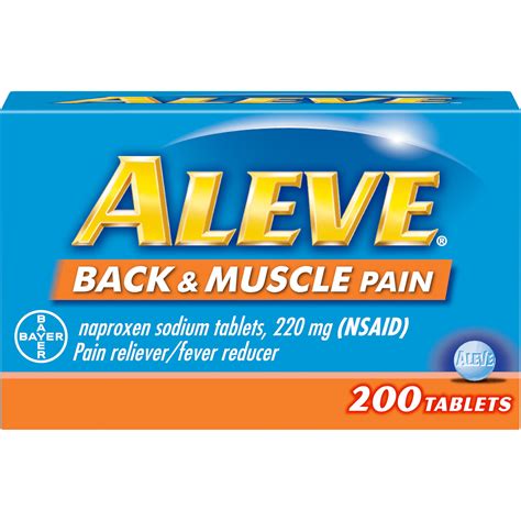 Aleve Back & Muscle Pain Reliever/Fever Reducer Naproxen Sodium Tablets ...