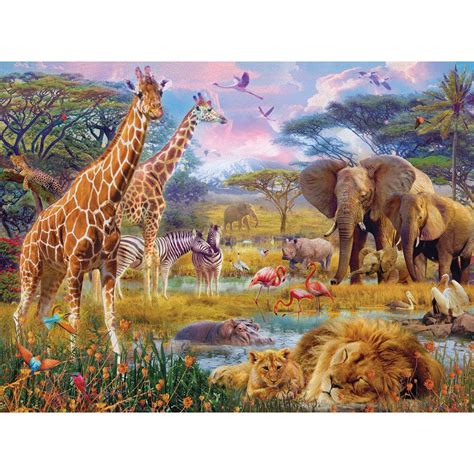 Savannah Animals 1000 Piece Jigsaw Puzzle | Bits and Pieces