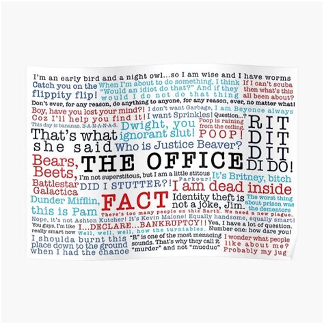 "The Office Quotes" Poster for Sale by GrumpyPrincess | Redbubble