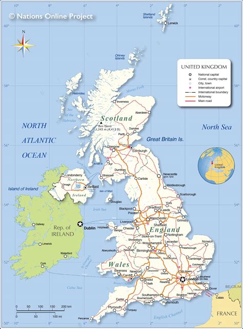 Political Map of United Kingdom - Nations Online Project