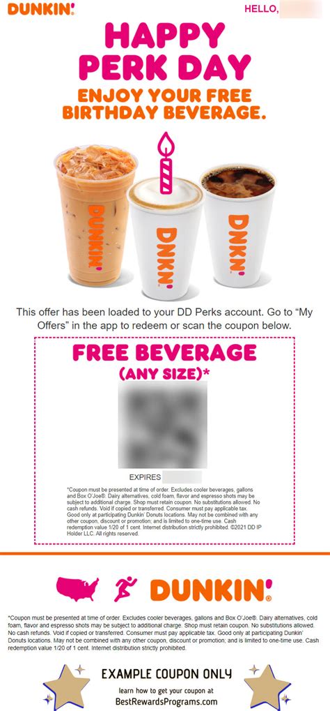 Free Birthday Drink at Dunkin Donuts | Best Rewards Programs