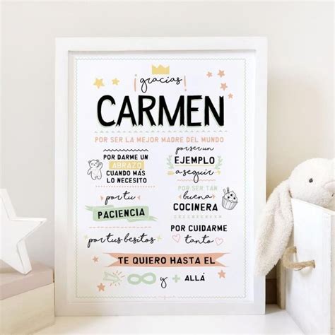 Lámina personalizada mamá. Regalo original para madres - Tu Bebebox