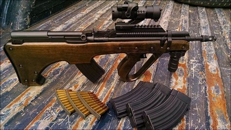 SKS rifle in custom wooden bullpup stock [1928x1090] : GunPorn