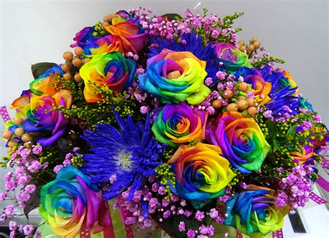 [7+] Rainbow Color Flowers Bouquet | #The Expert