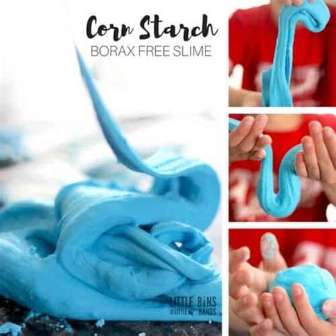 How To Make Cornstarch Slime - Little Bins for Little Hands