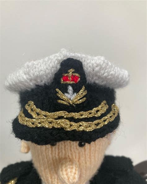 HM King Charles III in Royal Navy Uniform Tea Cosy Knitting - Etsy UK