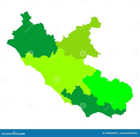 Lazio, Italy Province Vector Map Illustration Isolated on Background ...