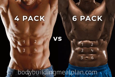 4 Pack Abs vs 6,8,10 Pack: Men & Women Genetics, Body Fat Percentage