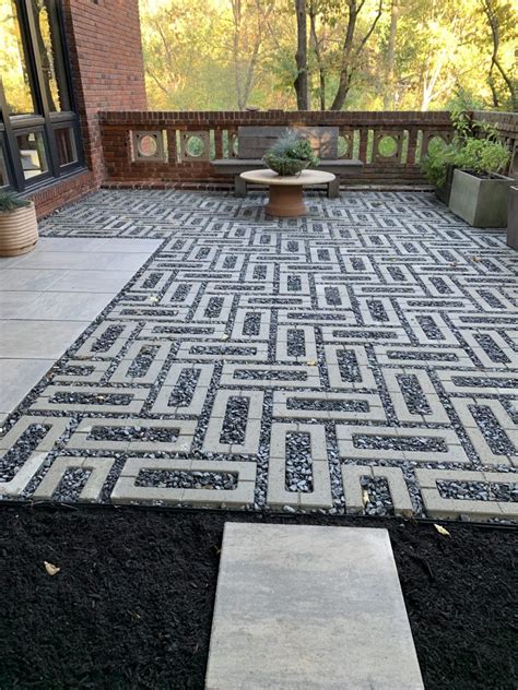 Mid-Century Modern Techo-Bloc Permeable Paver Patio in 2022 | Patio ...