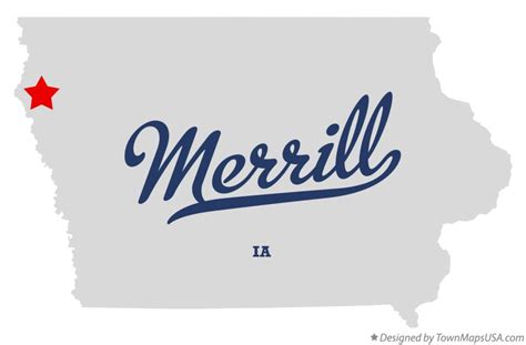 Map of Merrill, IA, Iowa