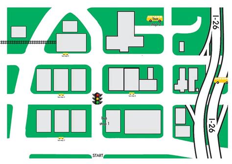 a street map showing the intersection of two streets