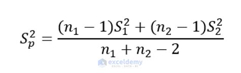 How to Calculate Pooled Variance in Excel (with Easy Steps) - ExcelDemy