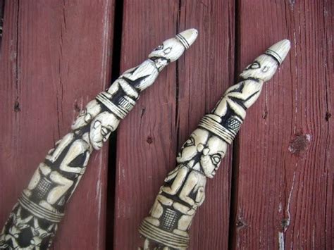 Items similar to Old African Ivory Carved Elephant Tusks on Etsy