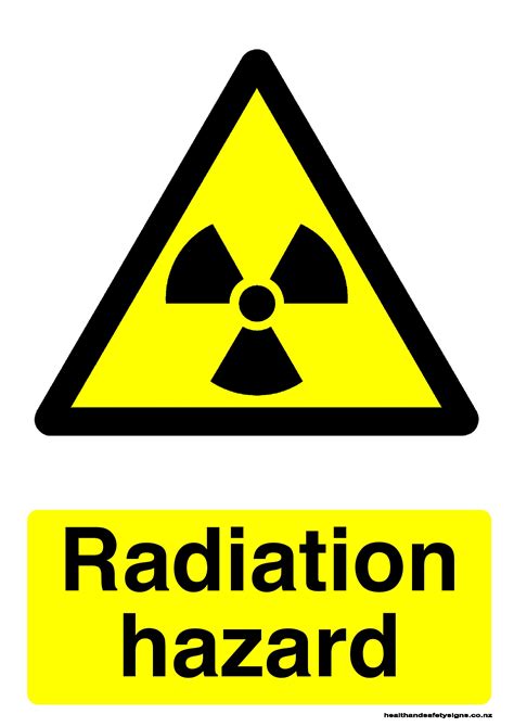 Radiation hazard warning sign - Health and Safety Signs