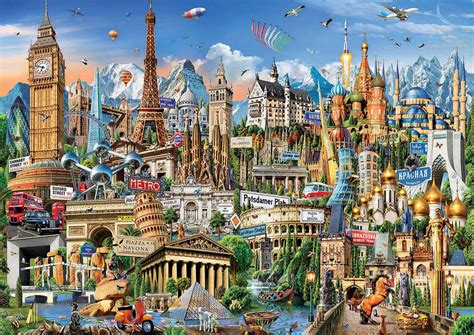 Europe Landmarks, 2000 Pieces, Educa | Puzzle Warehouse