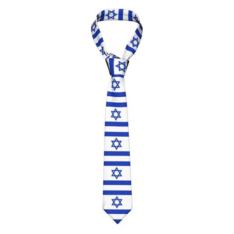 Israel bandeira gravatas men seda poliéster 8 cm largo pescoço laços ...