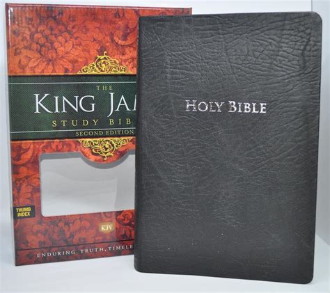 KJV Study Bible: Second Edition - Bonded Leather, Black Indexed ...