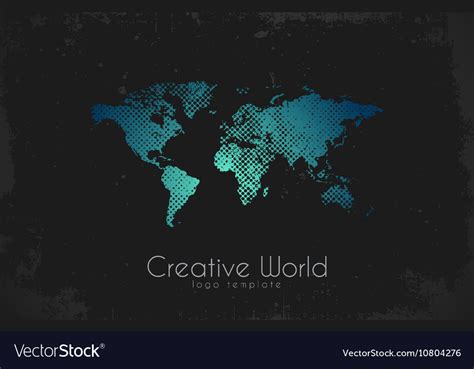 World map logo creative design creative Royalty Free Vector