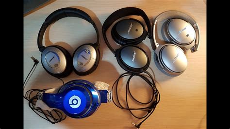 Bose Comparison QC15, QC25 VS QC35 & Beats Studio Review - YouTube