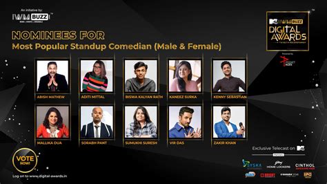 Vote Now: Most Popular Stand-Up Comedian (Male & Female)? Abish Mathew ...