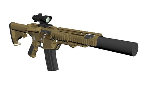 M4a1 3D model - TurboSquid 1569425