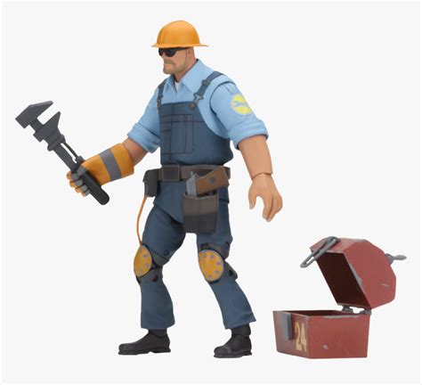 Team Fortress - Tf2 Blu Engineer Action Figure, HD Png Download - kindpng