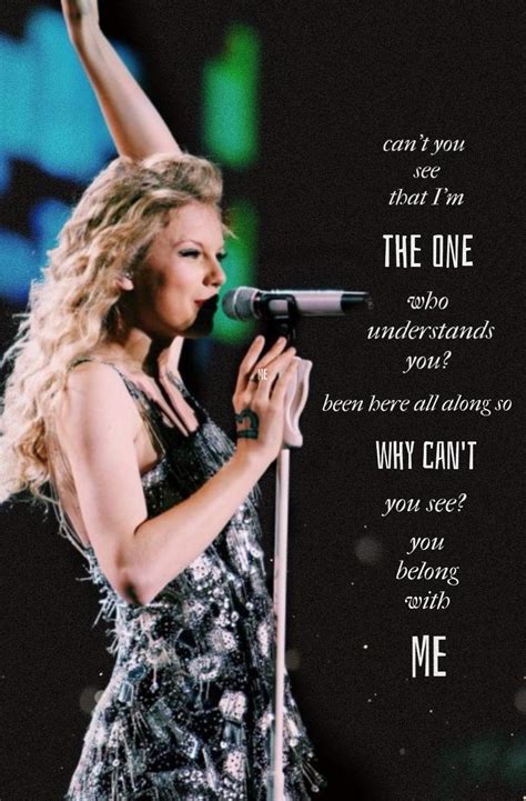 Taylor swift - You belong with me (taylor's version) (lyric wallpaper)