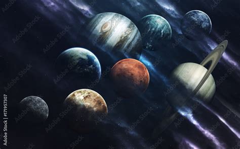 Solar system planets. Deep space image, science fiction fantasy in high ...