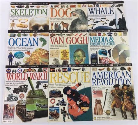 DK EYEWITNESS Lot 9 Book Set Large Childrens Reference Art Science ...