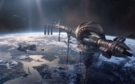 The Space Elevator | Concept ships, Concept art, Sci fi concept art