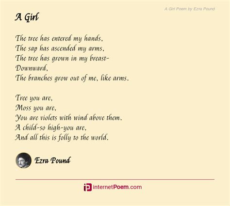 A Girl Poem by Ezra Pound