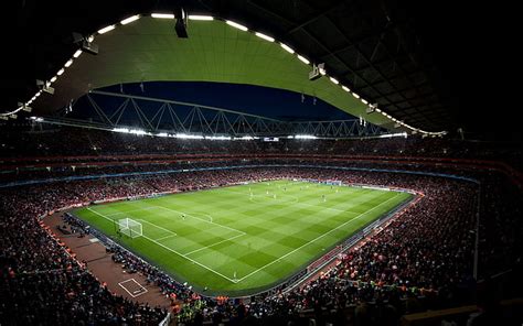 HD wallpaper: emirates, stadium, night, architecture, illuminated ...