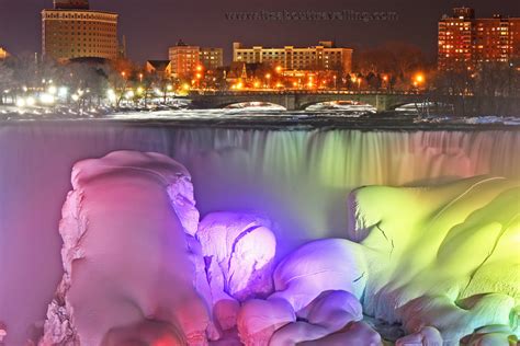 Niagara Falls: A Winter Night Illuminated With Colour