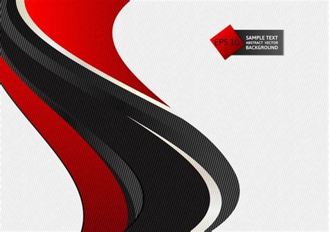 Red and black color wave abstract background Vector illustration 581331 ...