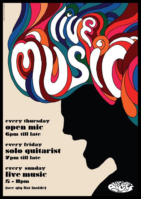 Image and Type. Poster for live music. Wacky typography in the hair ...