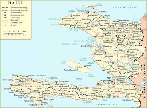 Haiti political map