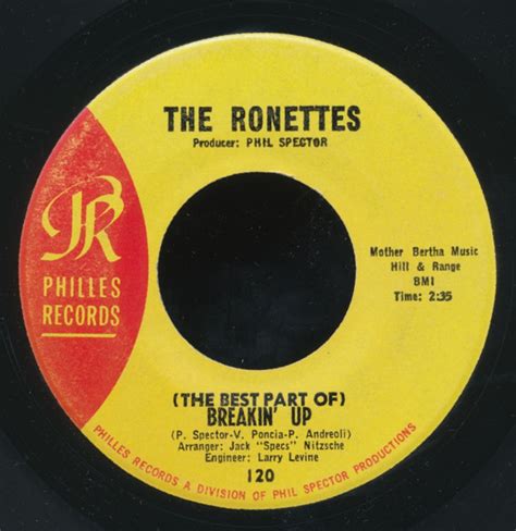 The Ronettes – (The Best Part Of) Breakin' Up / Big Red (1964, Vinyl ...