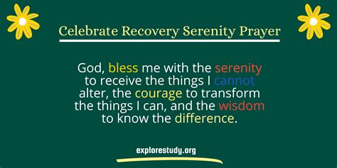 Celebrate Recovery Serenity Prayer - 4 Powerful Benefits - Explore Study