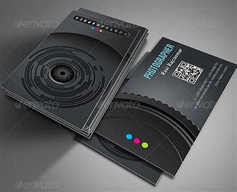 15 modèles de cartes de visite PSD pour les photographe - Template.pro