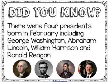 Did You Know? Fun Facts For Your Classroom {President's Day} | TpT