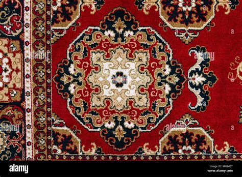 Red Asian Oriental Persian Carpet Texture Background Stock Photo - Alamy