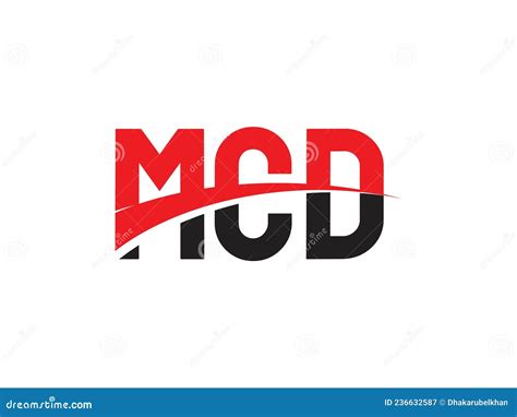 MCD Letter Initial Logo Design Stock Vector - Illustration of black ...