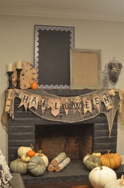 18 'Spooktacular' Halloween Ideas for Your Fireplace Mantel