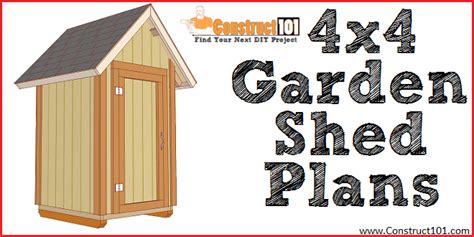 Small Garden Shed Plans 4'x4' Gable Shed - Construct101