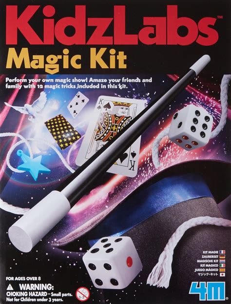 Amazon.com: 4M Kidzlabs Magic Kit - Learn DIY 12 Magician Tricks ...