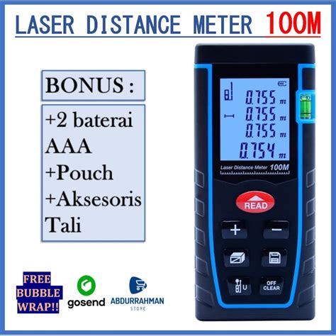 Jual Meteran Laser Distance Meter 100 M Alat Ukur Jarak 100M Digital ...