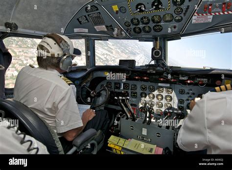 Cockpit of a Douglas DC-4 Stock Photo - Alamy